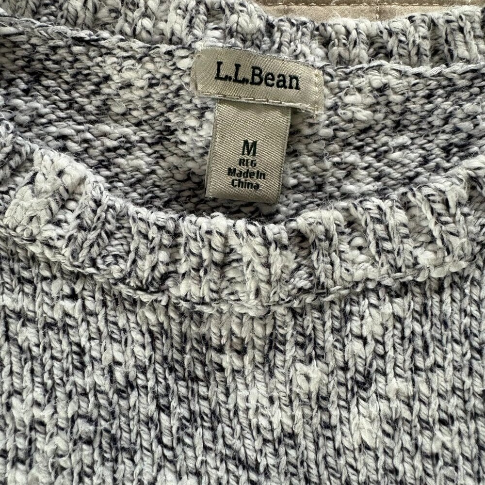 LL Bean Marled Womens Cotton Sweater Size Medium